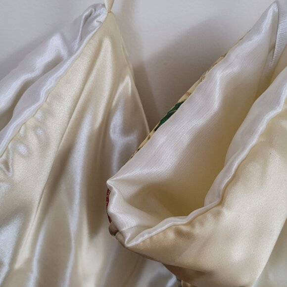 Quilted Metallic Handmade Christmas Stocking, Rustic‎ Nordic Hygge Yule Holiday - Picture 4 of 5